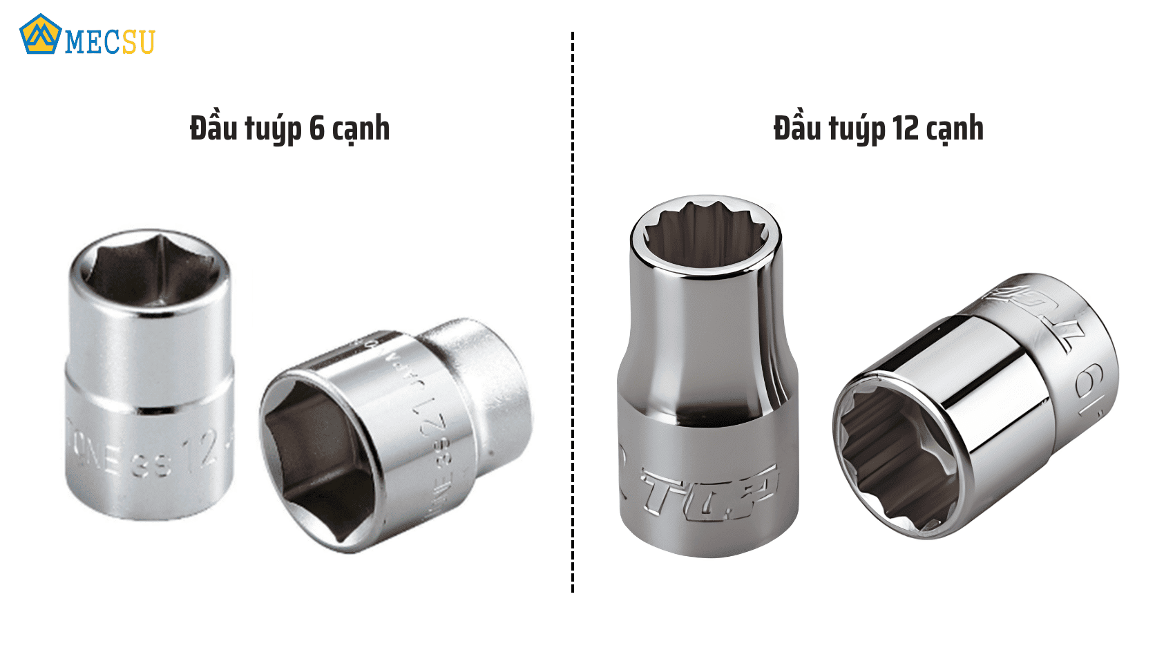Đầu tuýp 6 cạnh và 12 cạnh